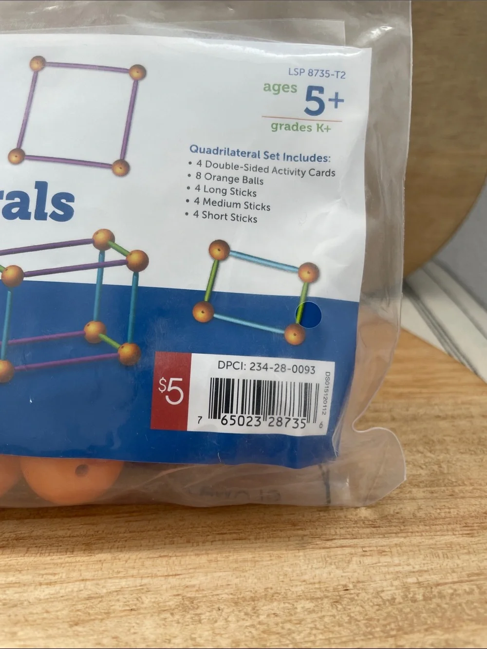 SALE! NWT Learning Resources Dive into Shapes Quadrilaterals - White & Blue